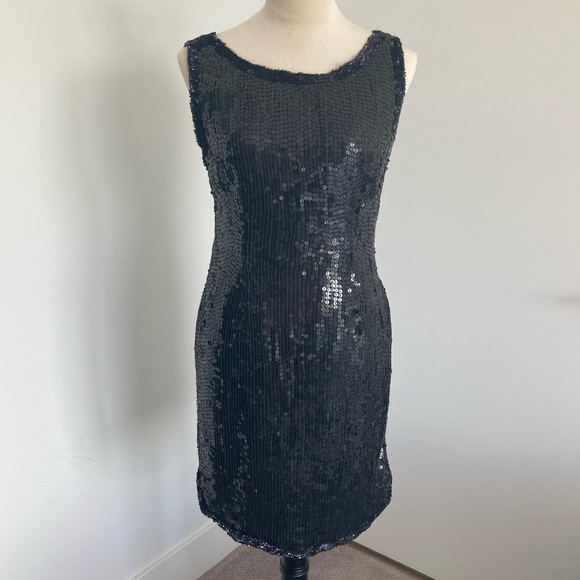 Linsiano sequin and silk dress - Picture 2 of 9